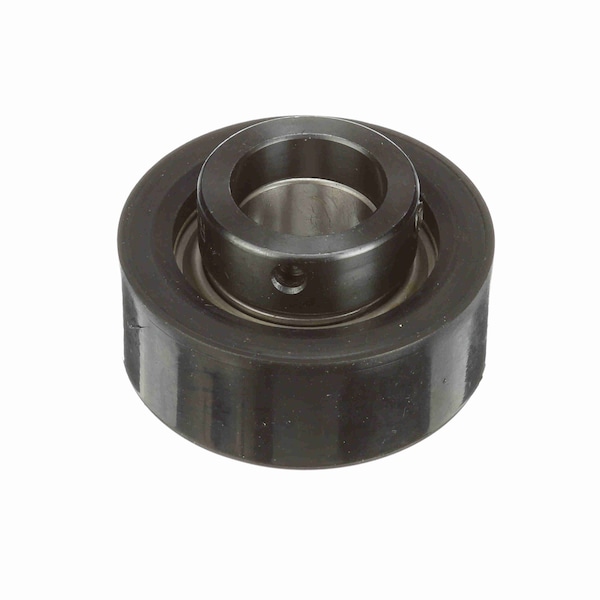 Mounted Rubber Rubber Mounted Cylindrical Cartridge Ball Bearing - 52100 Steel - Eccentric Lock